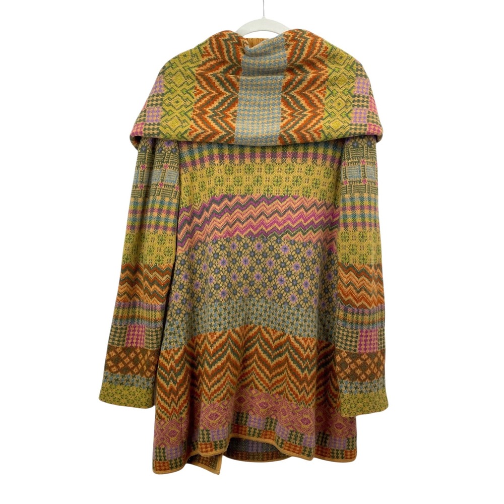 IVKO 100% lambswool removable shawl collar cardigan Size M Anthropologie boho - Picture 10 of 10